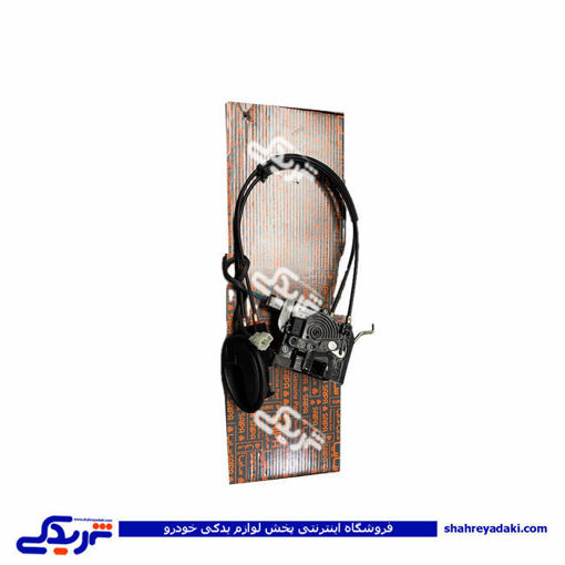 مجموعه قفل و دستگیره داخلی درب عقب تیبا R مشكی(كاب 107894)